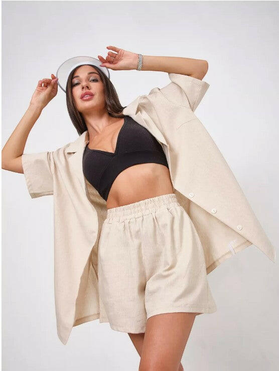 Oversize Coord set in Soft Cotton Poplin - Bella Babe by SK