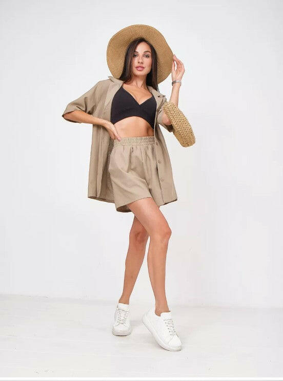 Oversize Coord set in Soft Cotton Poplin - Bella Babe by SK