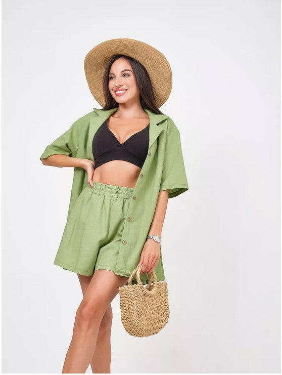 Oversize Coord set in Soft Cotton Poplin - Bella Babe by SK