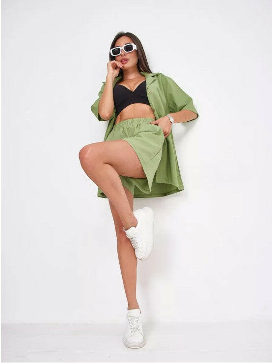 Oversize Coord set in Soft Cotton Poplin - Bella Babe by SK