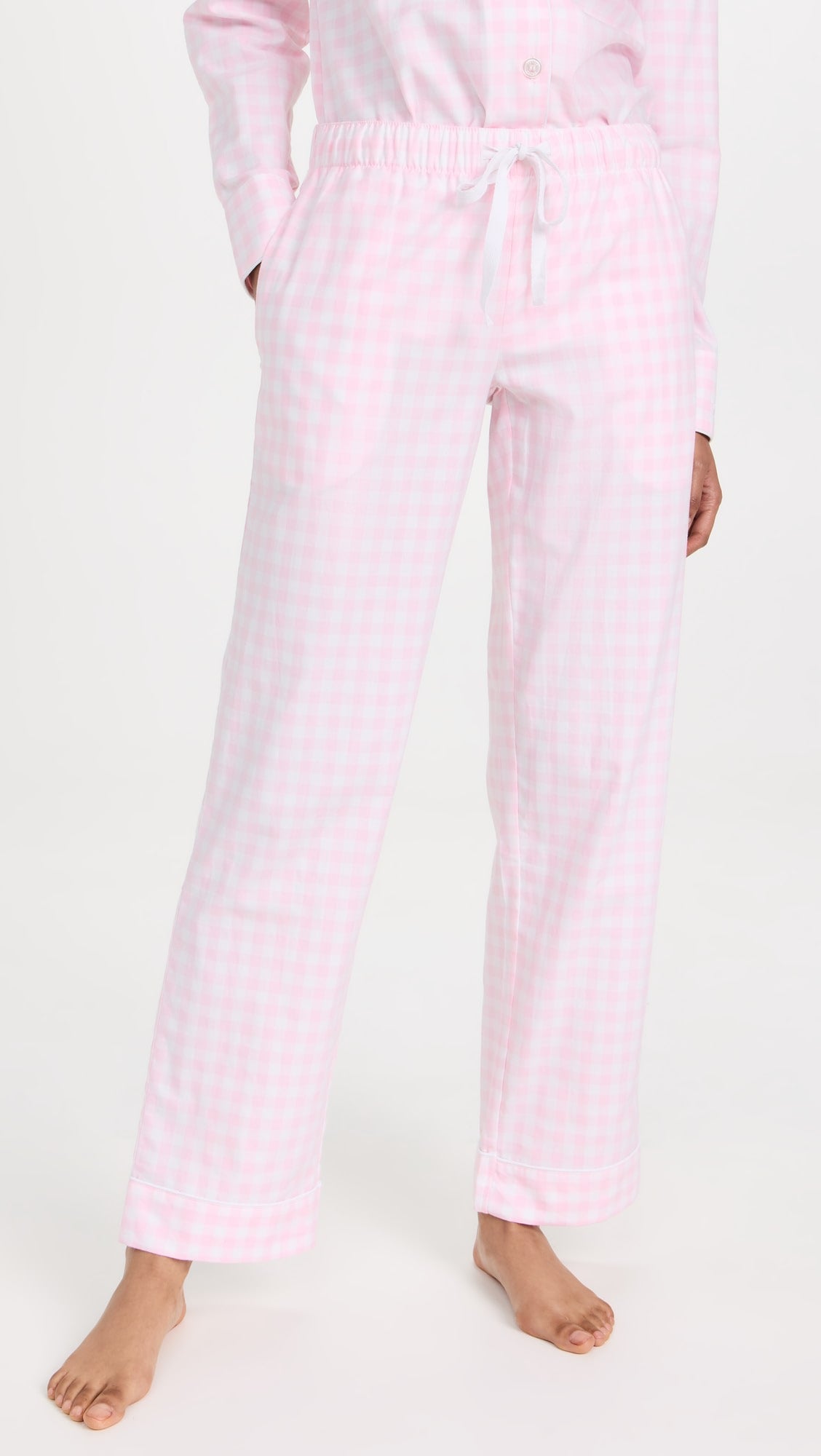 Loungewear Set Pink Checks 100% Cotton - Bella Babe by SK Nightsuit-Nightdress-Robes-Silk-Satin-Nighty-Gown-Nightwear-Shorts-Pajamas-Nightsuit-for-women-men-bathrobe-Satin-dress-cotton- 