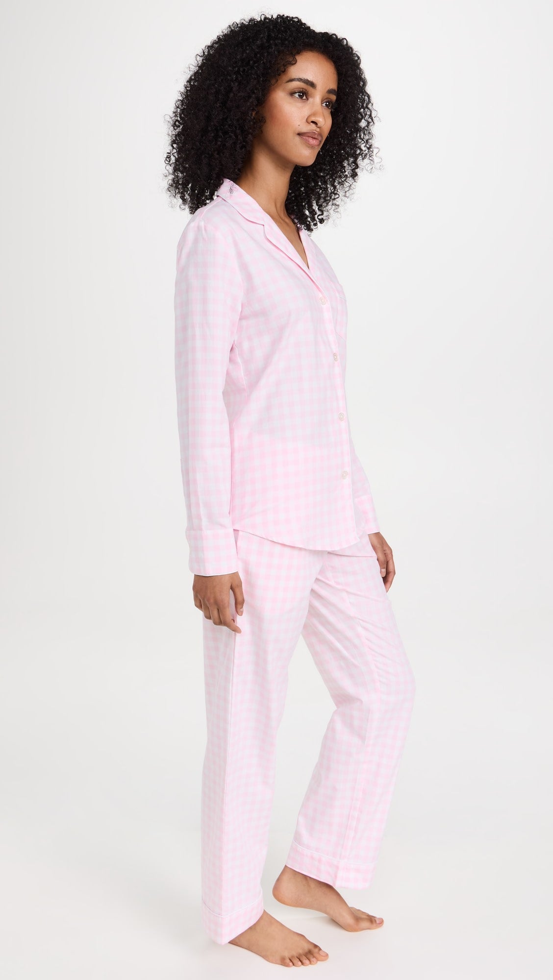 Loungewear Set Pink Checks 100% Cotton - Bella Babe by SK Nightsuit-Nightdress-Robes-Silk-Satin-Nighty-Gown-Nightwear-Shorts-Pajamas-Nightsuit-for-women-men-bathrobe-Satin-dress-cotton- 