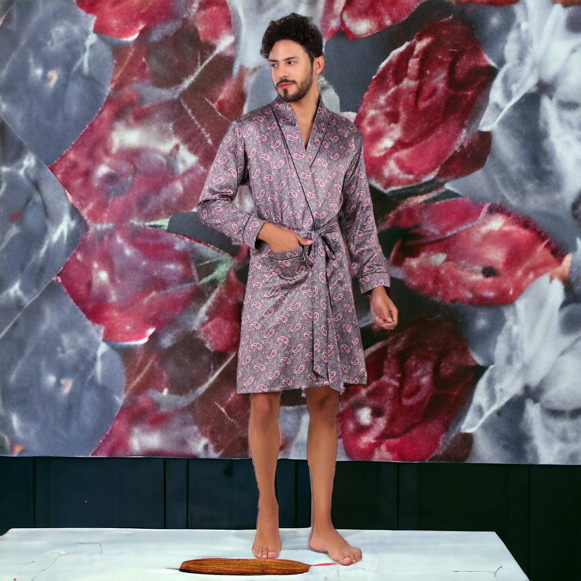 Premium Satin Robe (Bohemian) - Bella Babe by SK