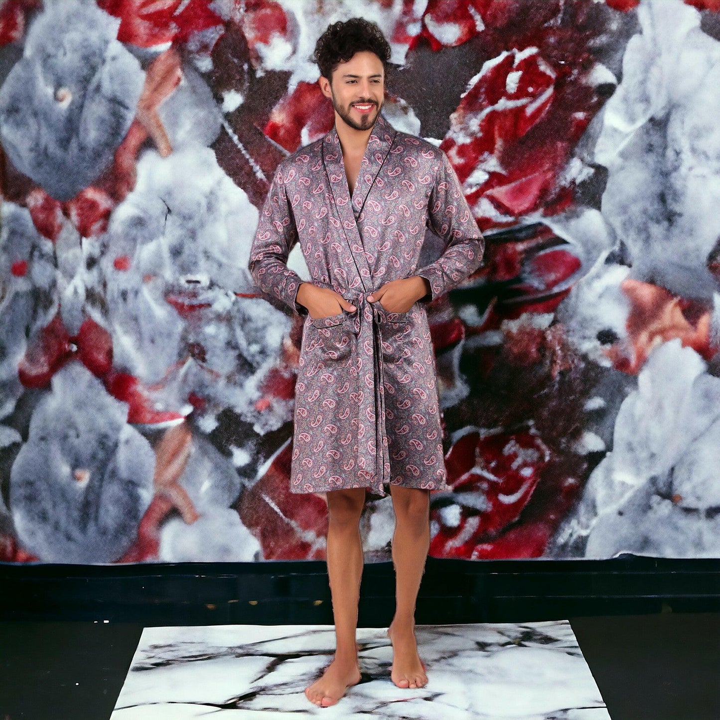 Premium Satin Robe (Bohemian) - Bella Babe by SK