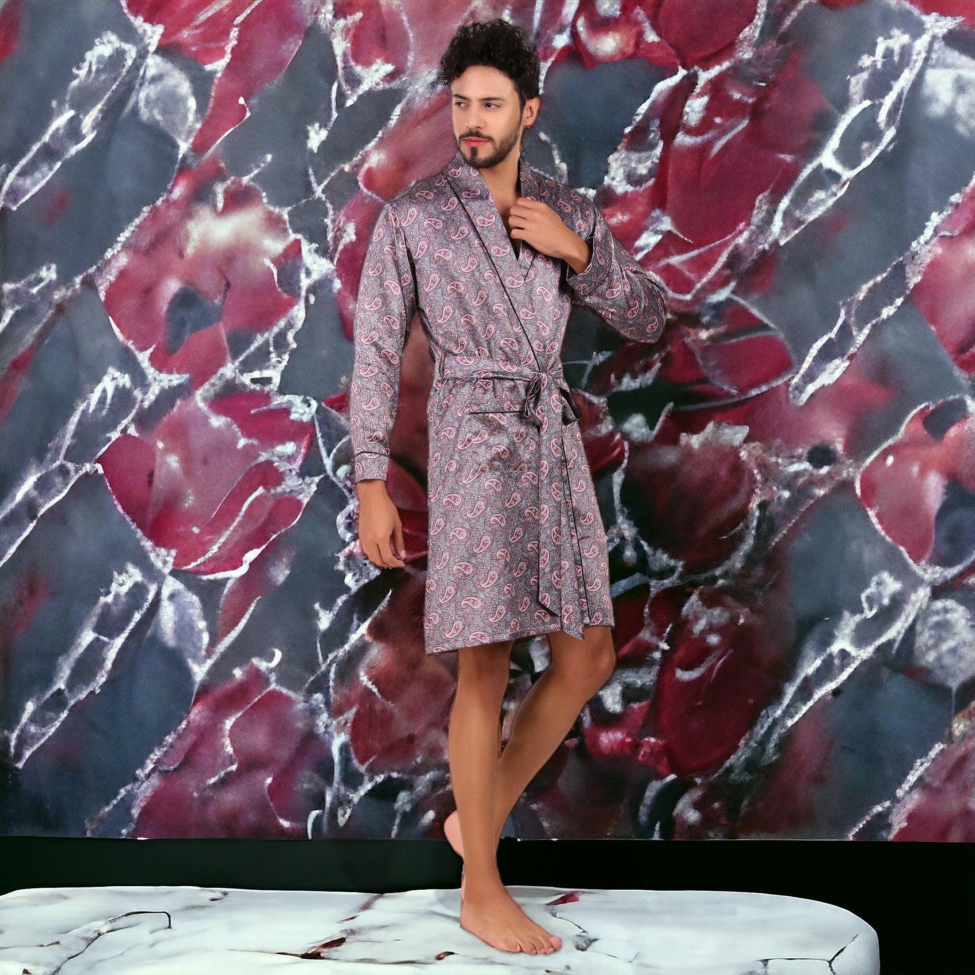 Premium Satin Robe (Bohemian) - Bella Babe by SK