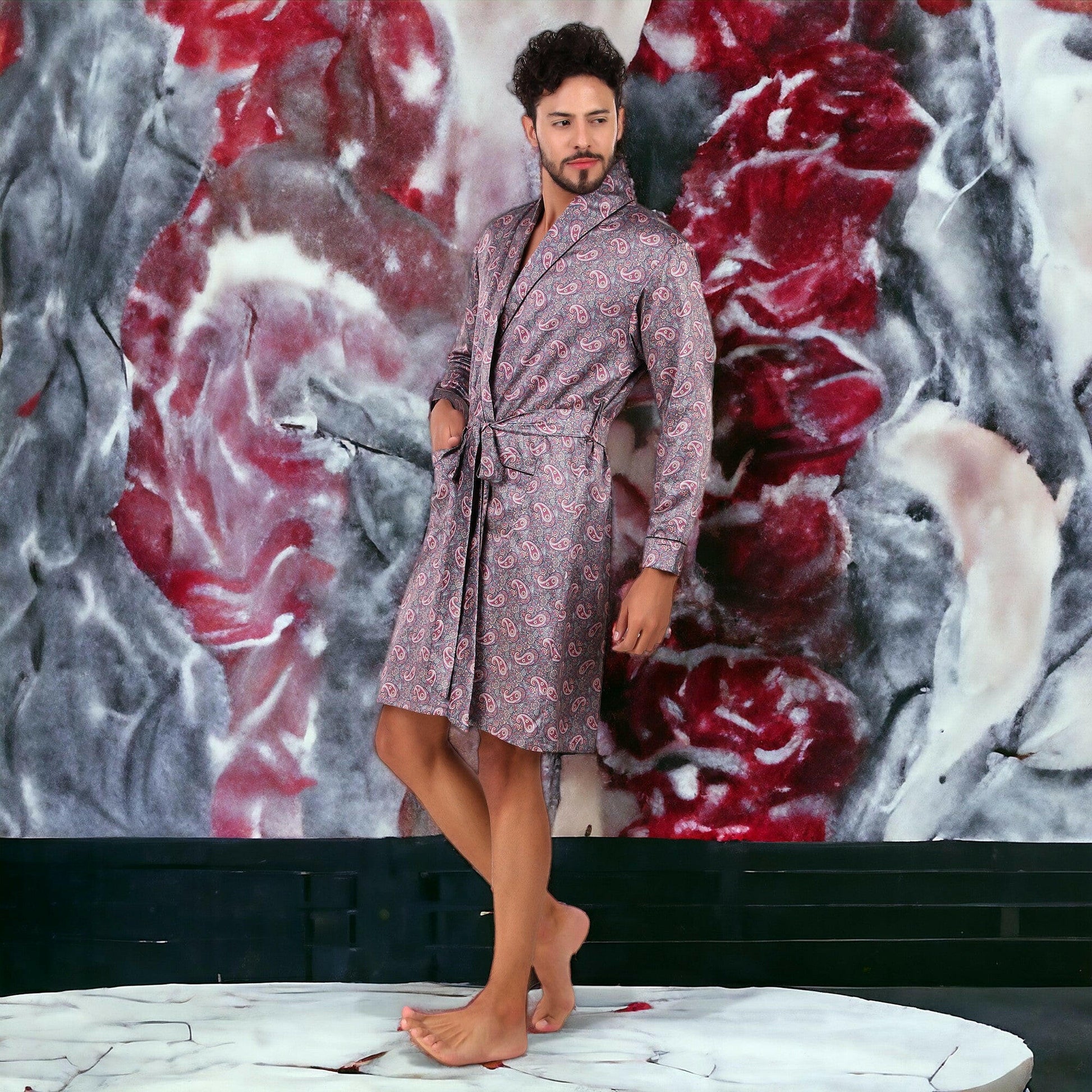 Premium Satin Robe (Bohemian) - Bella Babe by SK