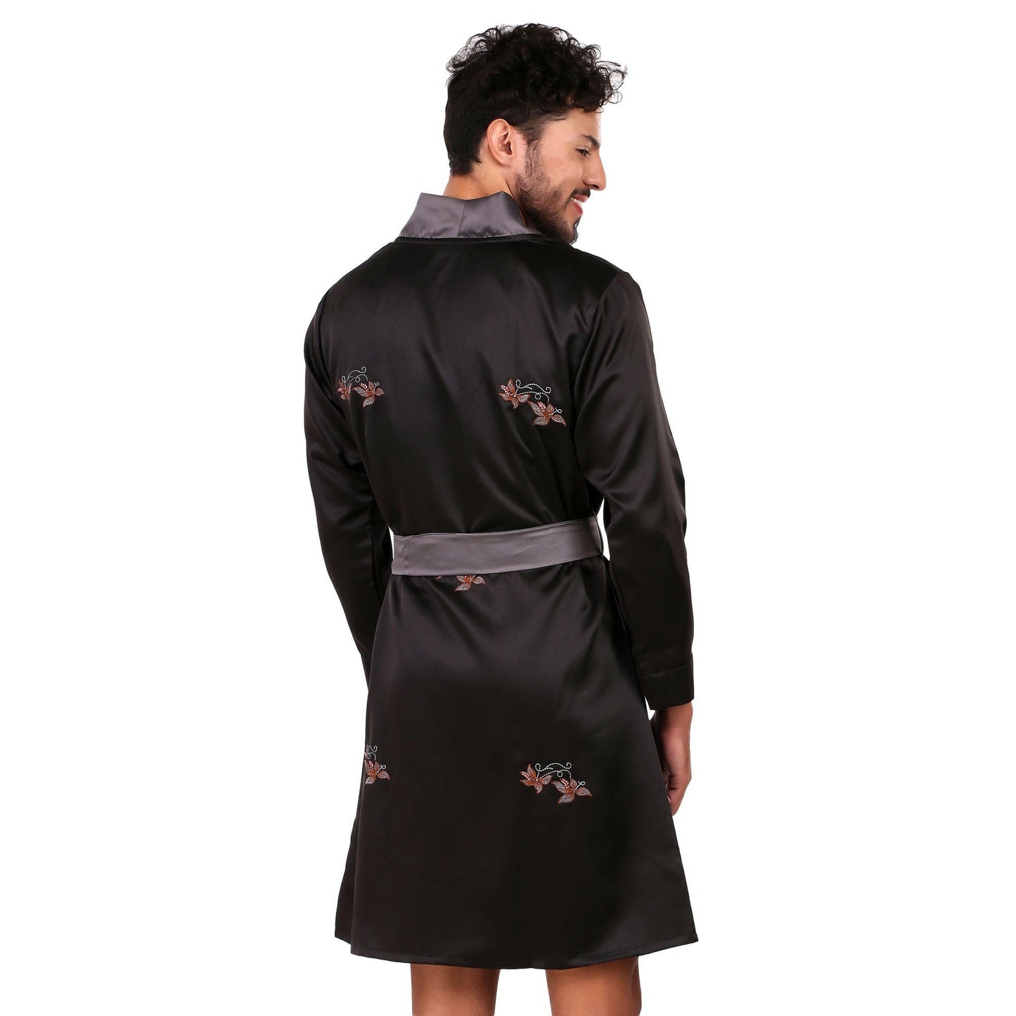 Premium Satin Robe (Embroidered) - Bella Babe by SK