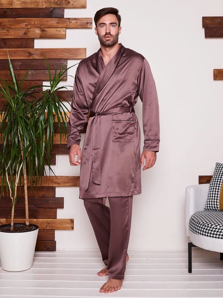 Premium Satin Robe with Pyjamas - Bella Babe by SK