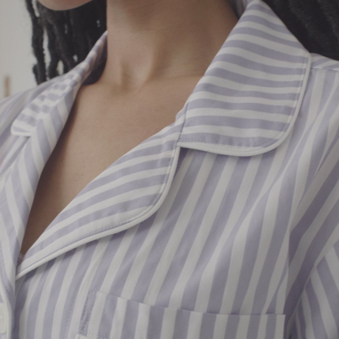 Loungewear Set in Stripe 100% Cotton.