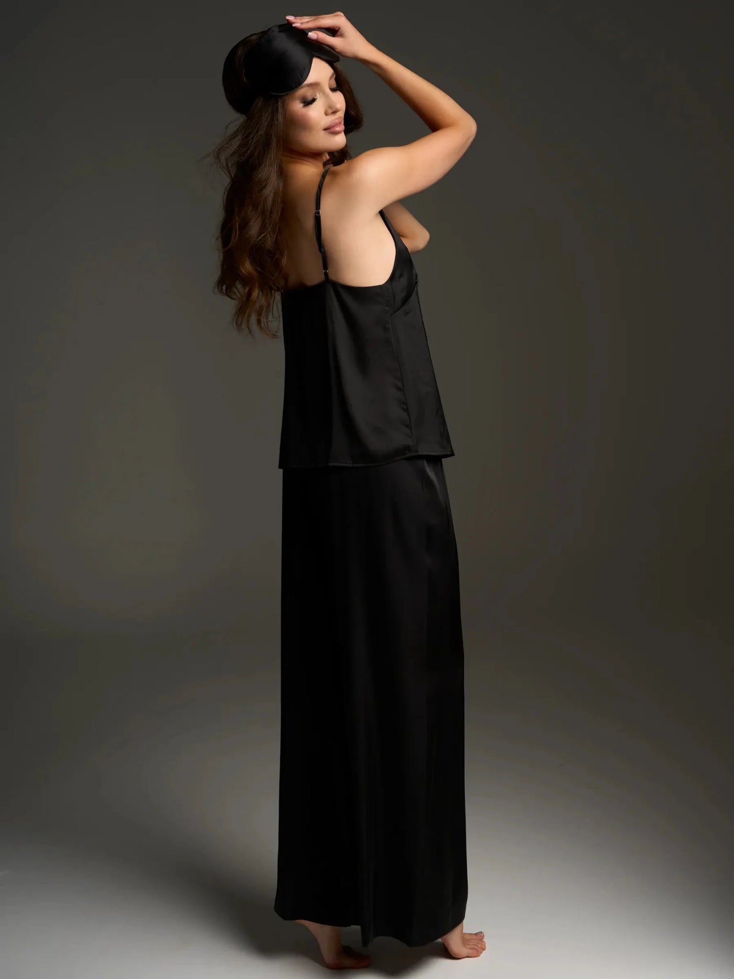 Satin Camisole & Wide Leg Pants Set | Sexy Satin Lounge Set for Women - Bella Babe by SK