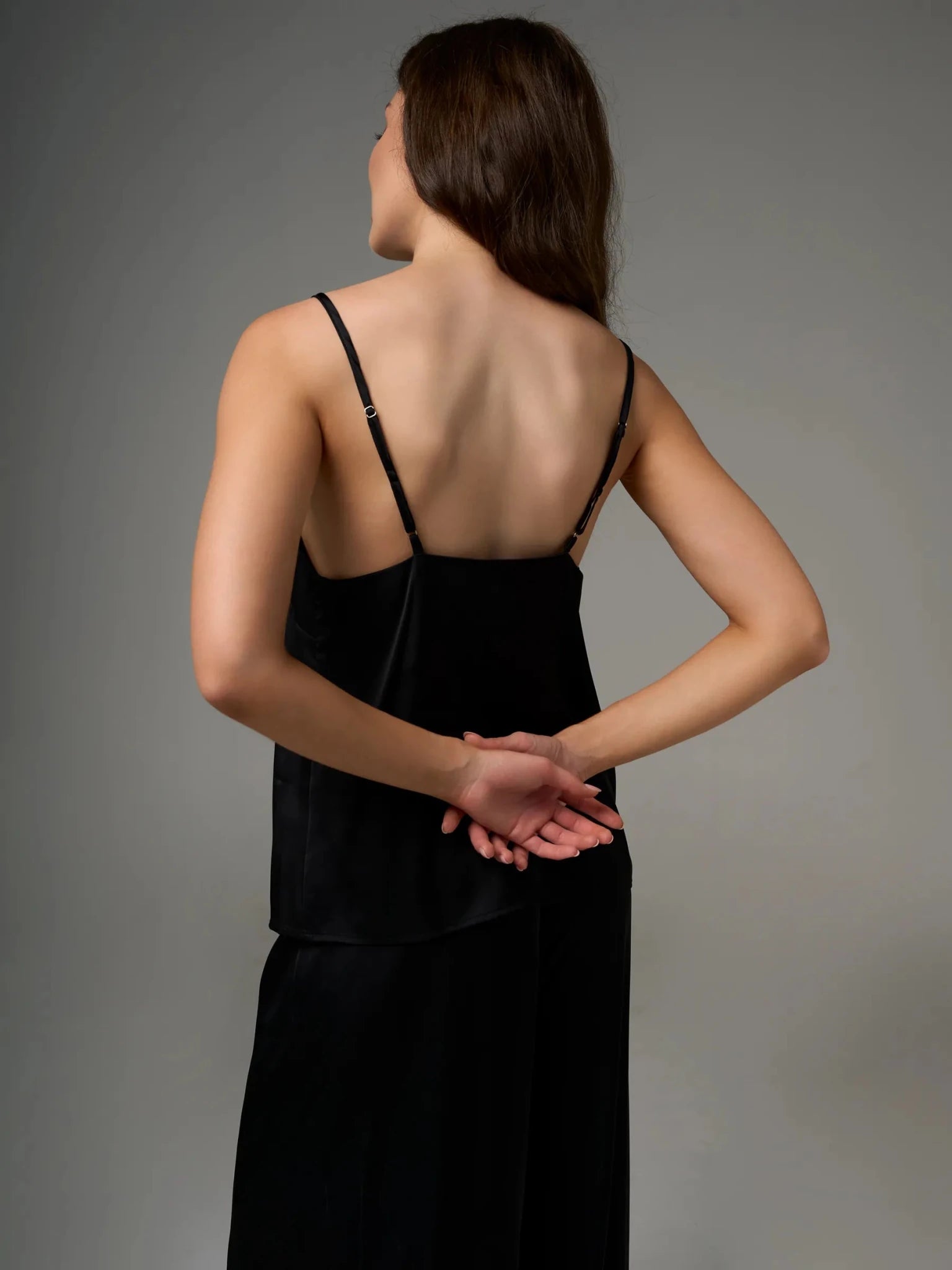 Satin Camisole & Wide Leg Pants Set | Sexy Satin Lounge Set for Women - Bella Babe by SK