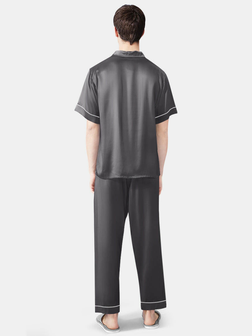 Satin Night Suit (Charcoal Grey) - Bella Babe by SK