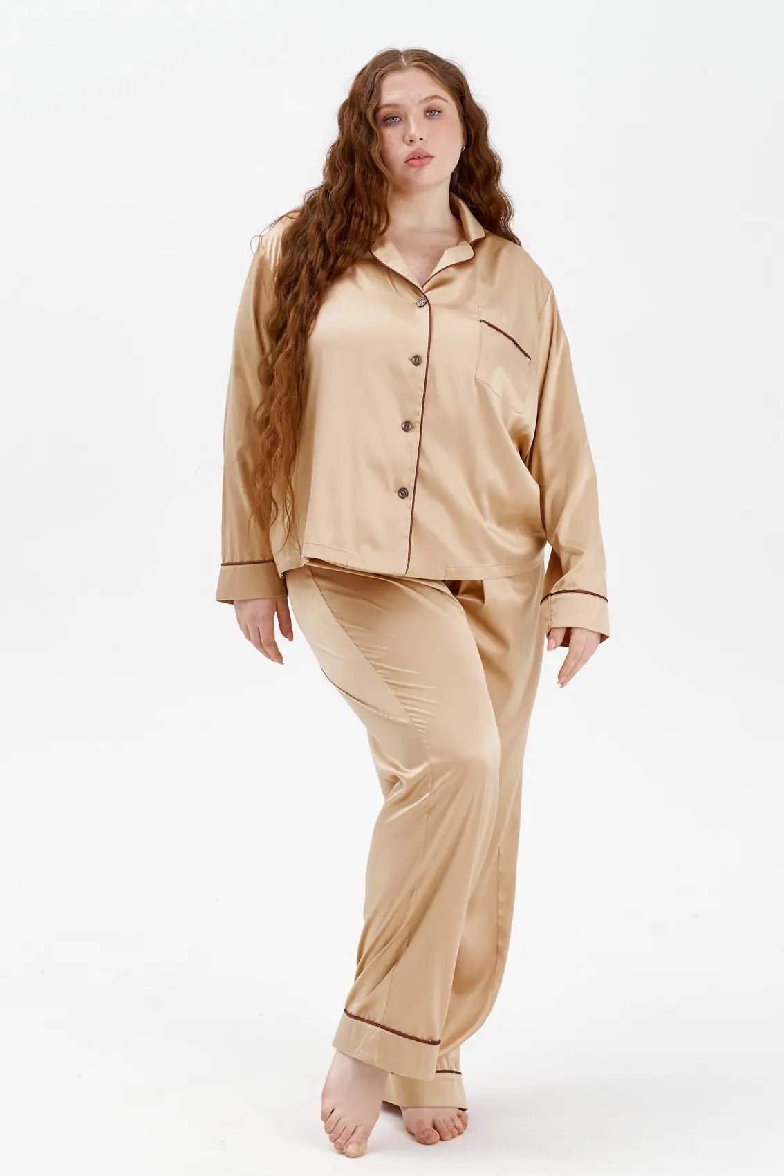 Satin Night Suit Plus Size - Bella Babe by SK