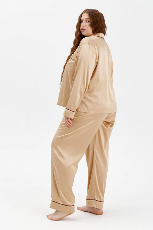 Satin Night Suit Plus Size - Bella Babe by SK