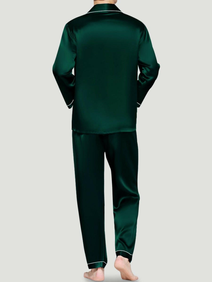 Satin Night Suit with Contrast Piping - Bella Babe by SK