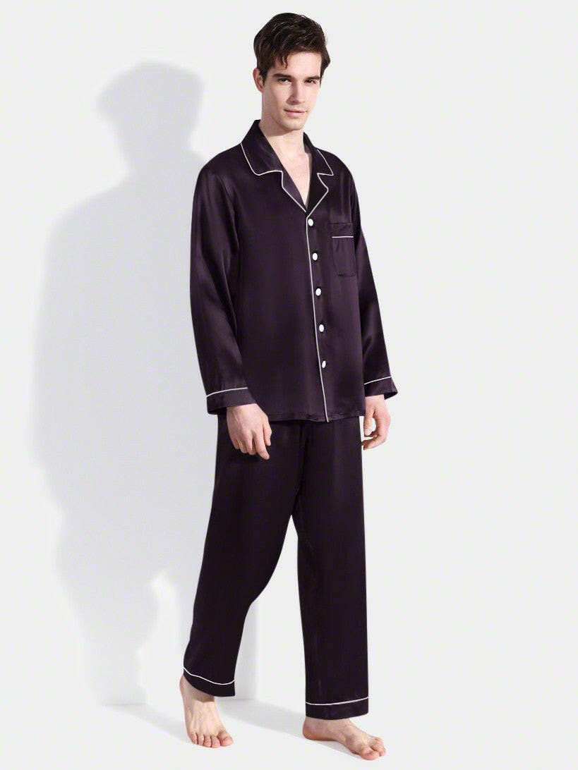 Satin Night Suit with Contrast Piping - Bella Babe by SK