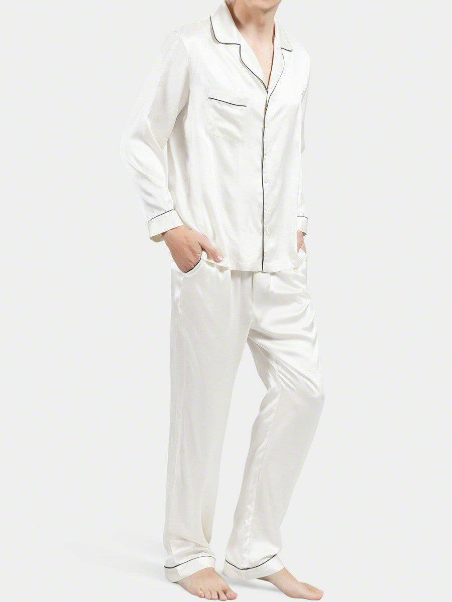 Satin Night Suit with Contrast Piping - Bella Babe by SK