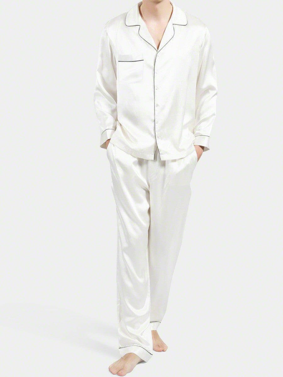 Satin Night Suit with Contrast Piping - Bella Babe by SK