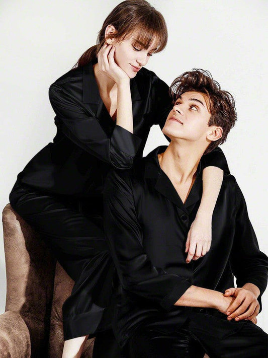 Satin Silk Set (Black) - Bella Babe by SK