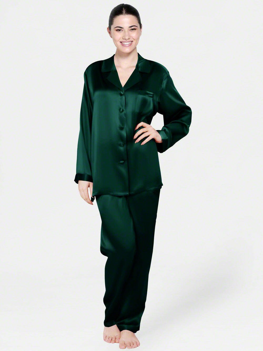 Satin Silk Set (Green) - Bella Babe by SK