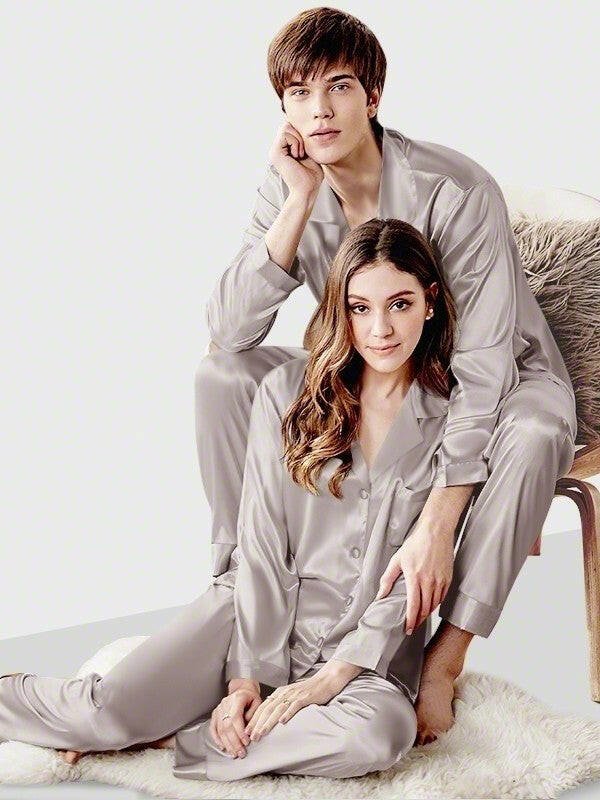 Satin Silk Set (Silver) - Bella Babe by SK