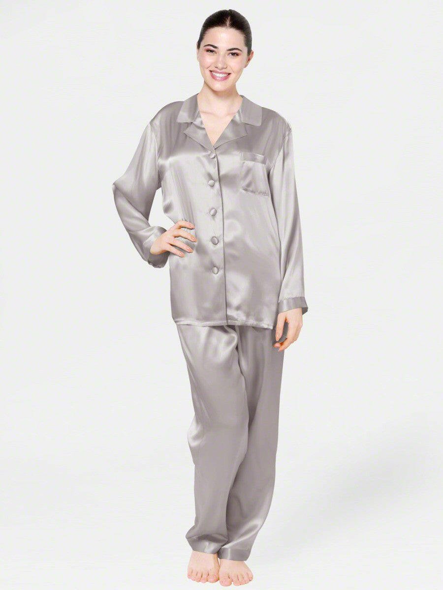 Satin Silk Set (Silver) - Bella Babe by SK