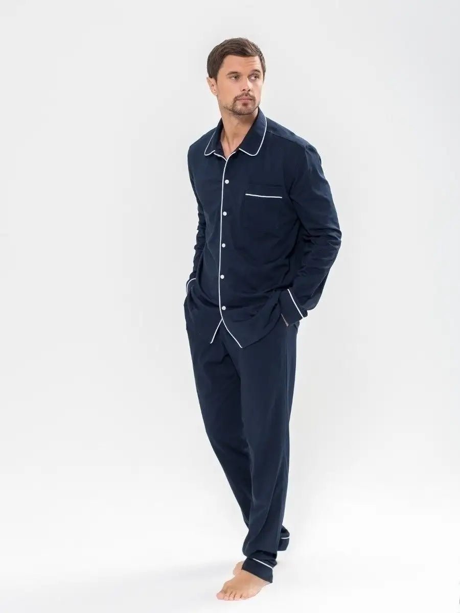 Shirt Collar Loungewear in Cotton - Bella Babe by SK