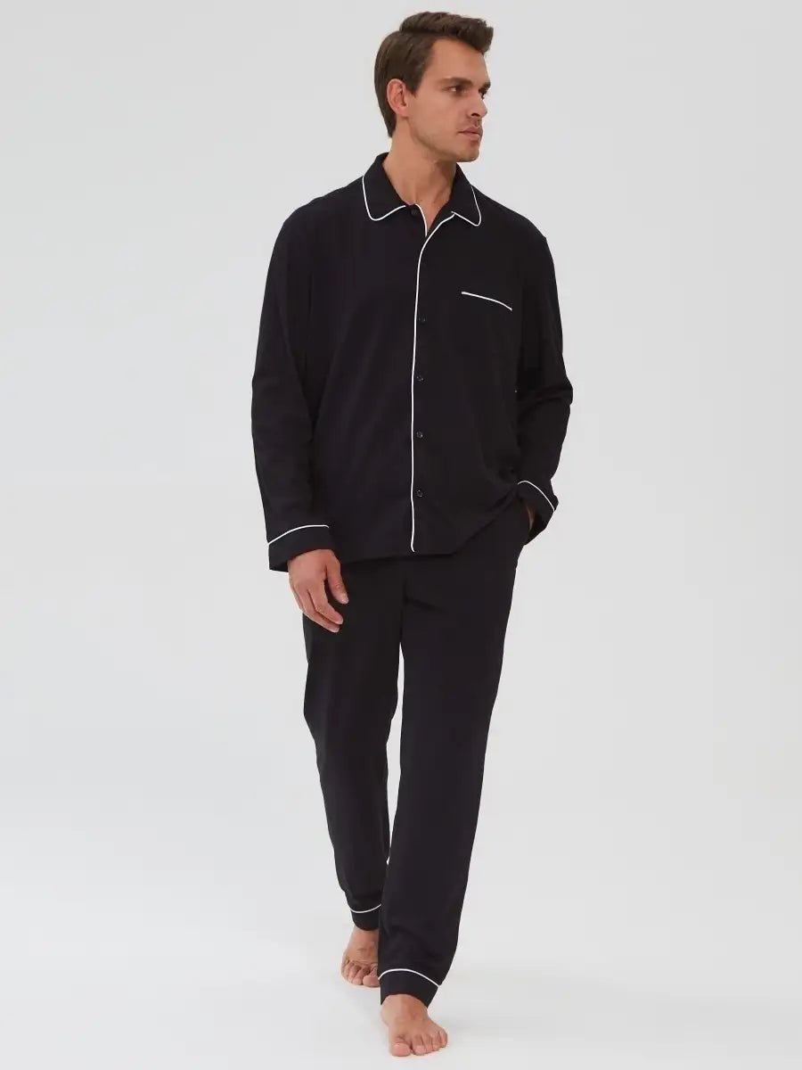 Shirt Collar Loungewear in Cotton - Bella Babe by SK