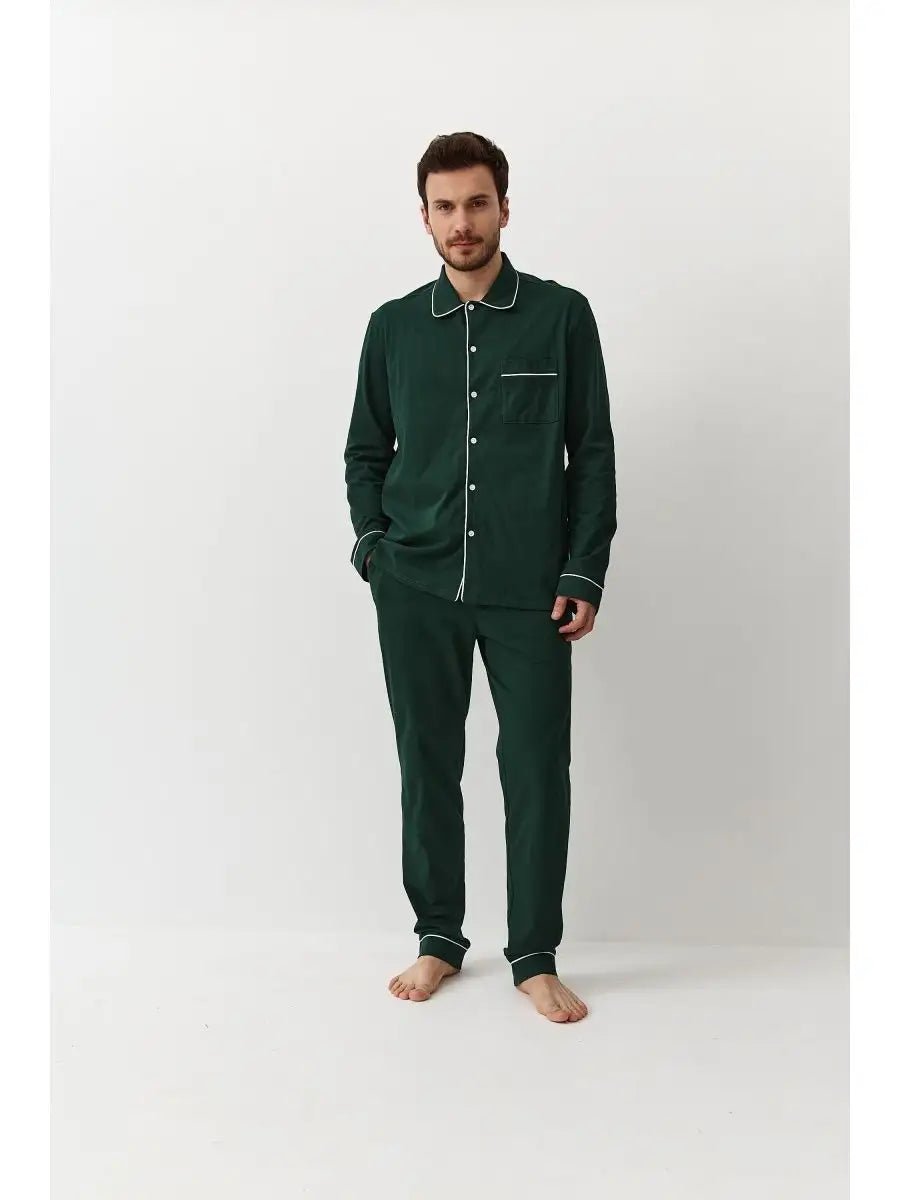 Shirt Collar Loungewear in Cotton - Bella Babe by SK