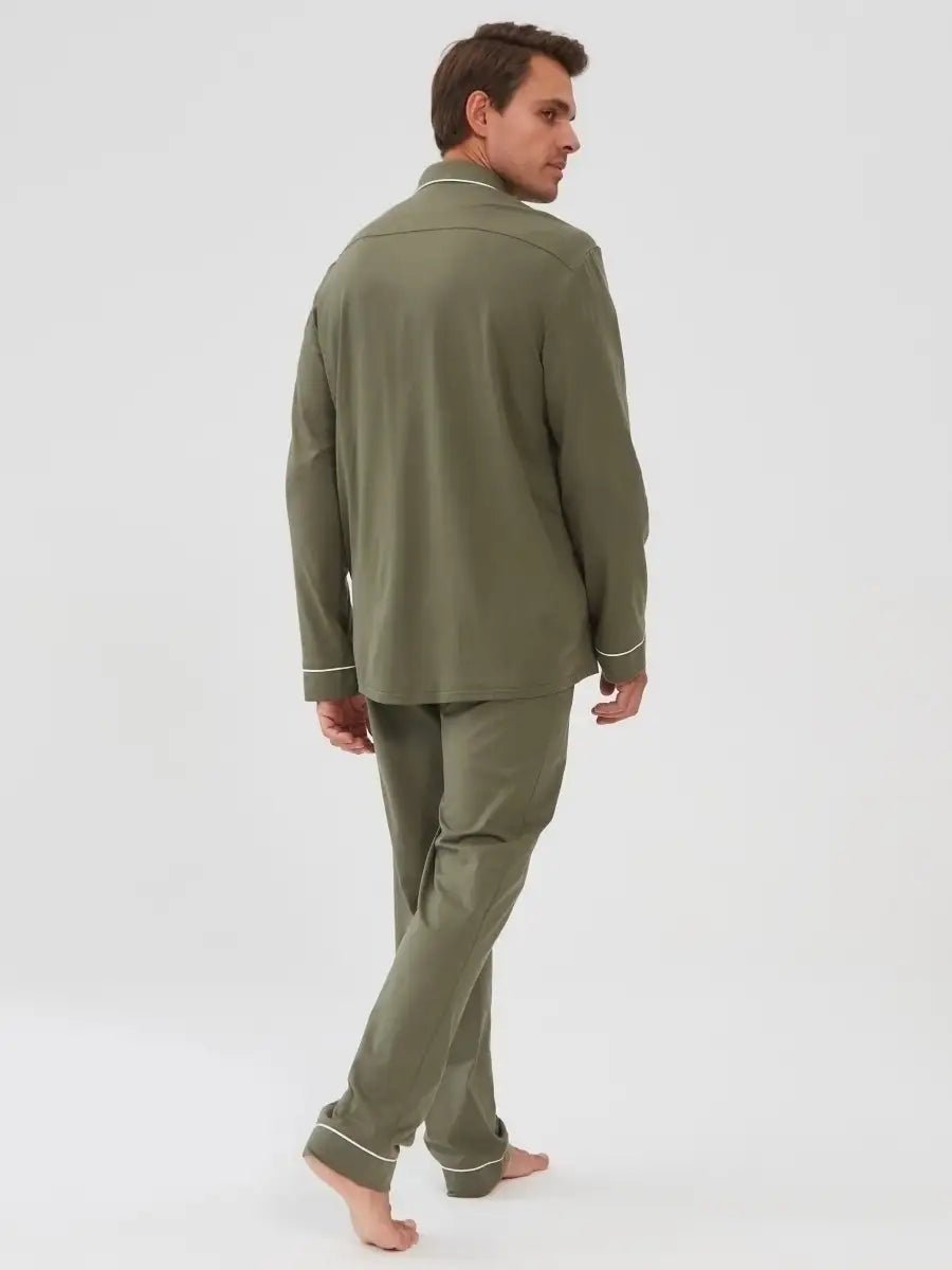 Shirt Collar Loungewear in Cotton - Bella Babe by SK