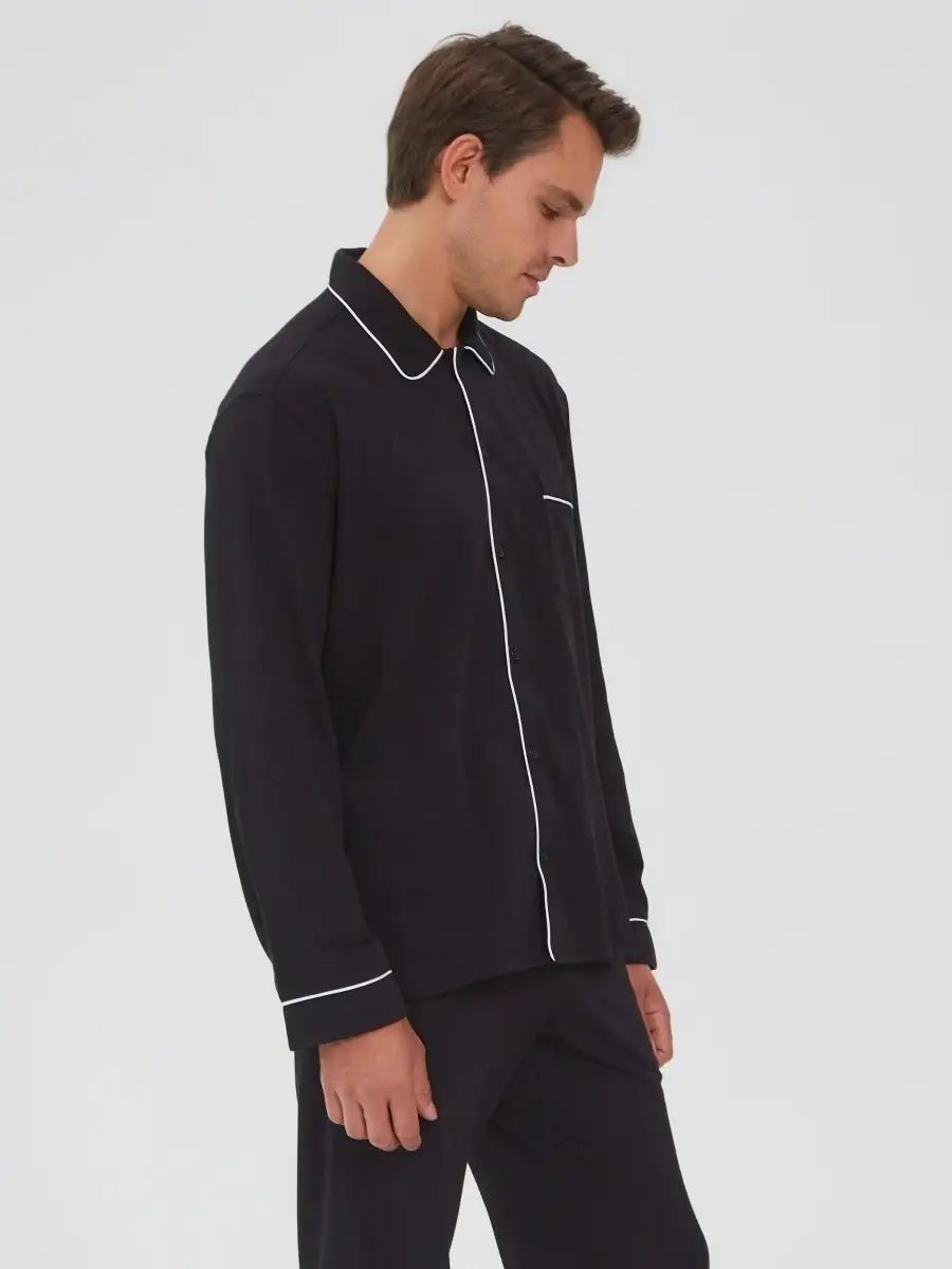 Shirt Collar Loungewear in Cotton - Bella Babe by SK