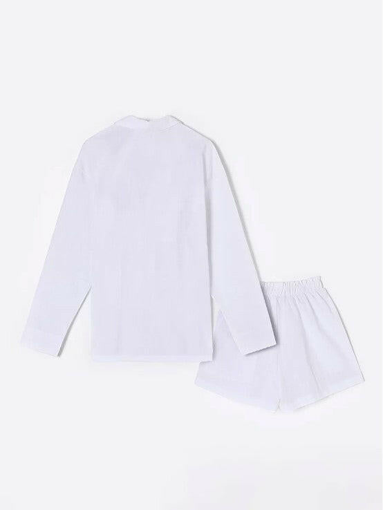 Shorts Set in Damask Linen - Bella Babe by SK