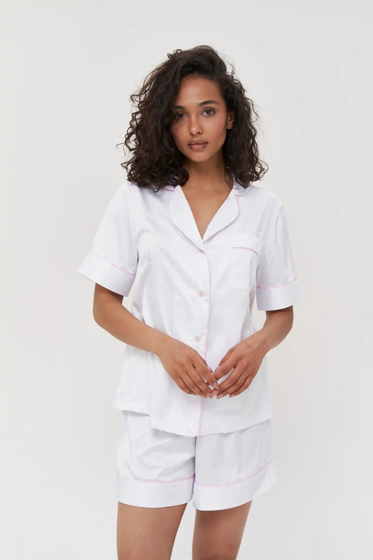Shorts Set with Contrast Piping - Bella Babe by SK