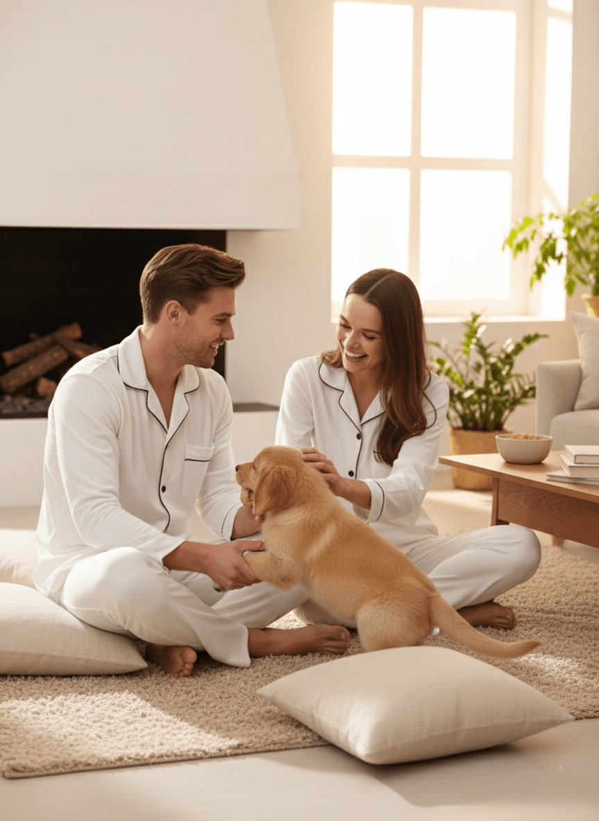 Soft Cozy Couple Nightsuit in Cotton - Bella Babe by SK