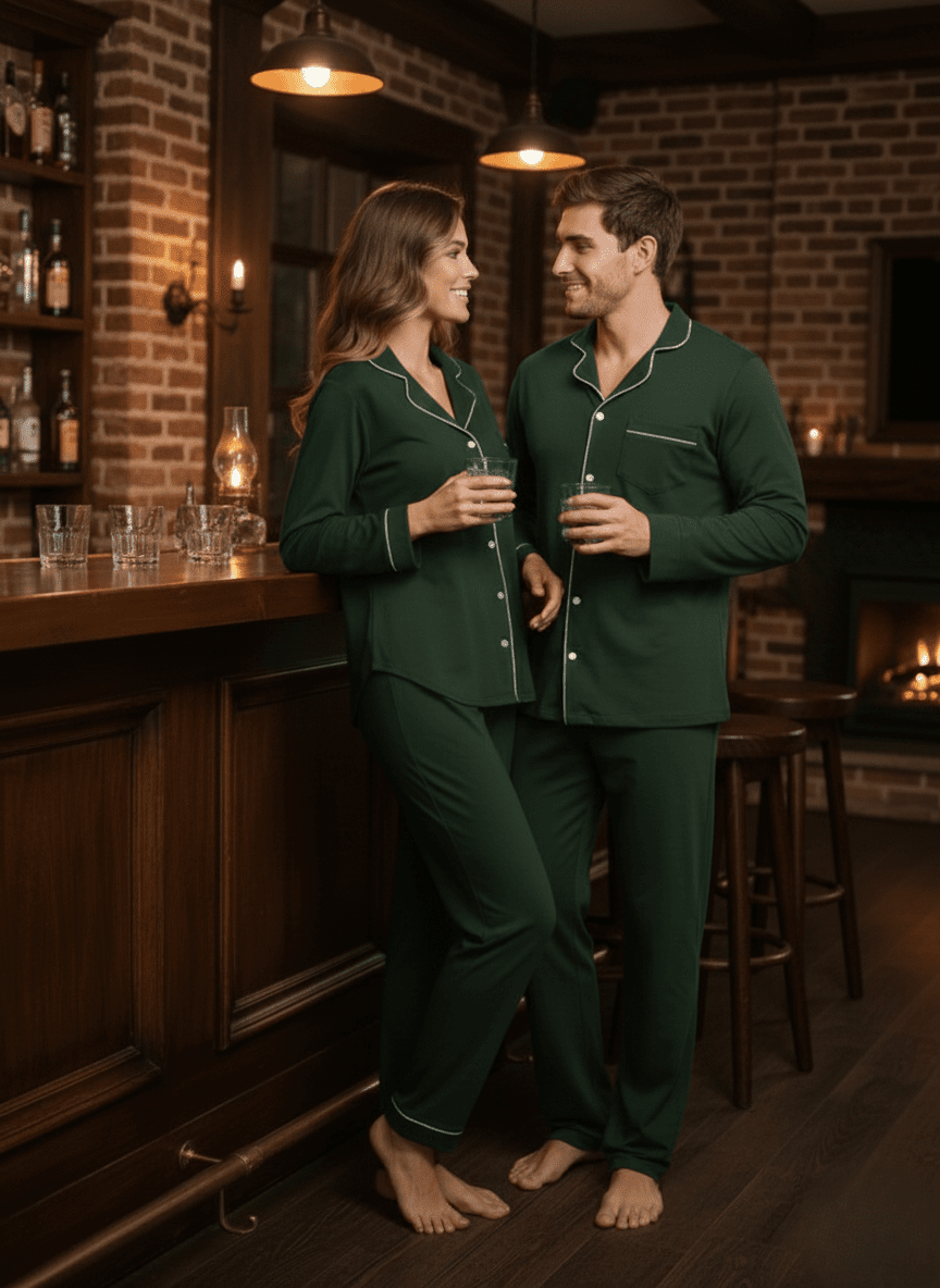 Soft Cozy Couple Nightsuit in Cotton - Bella Babe by SK