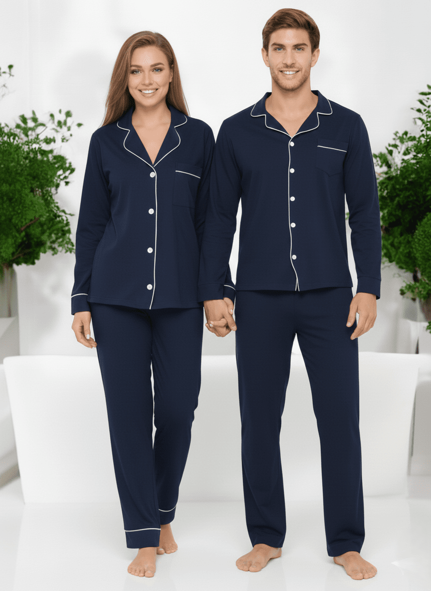 Soft Cozy Couple Nightsuit in Cotton - Bella Babe by SK
