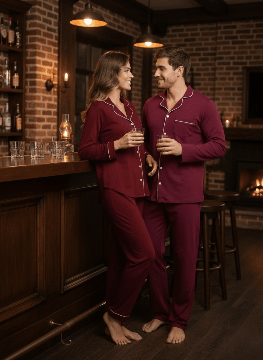 Soft Cozy Couple Nightsuit in Cotton - Bella Babe by SK