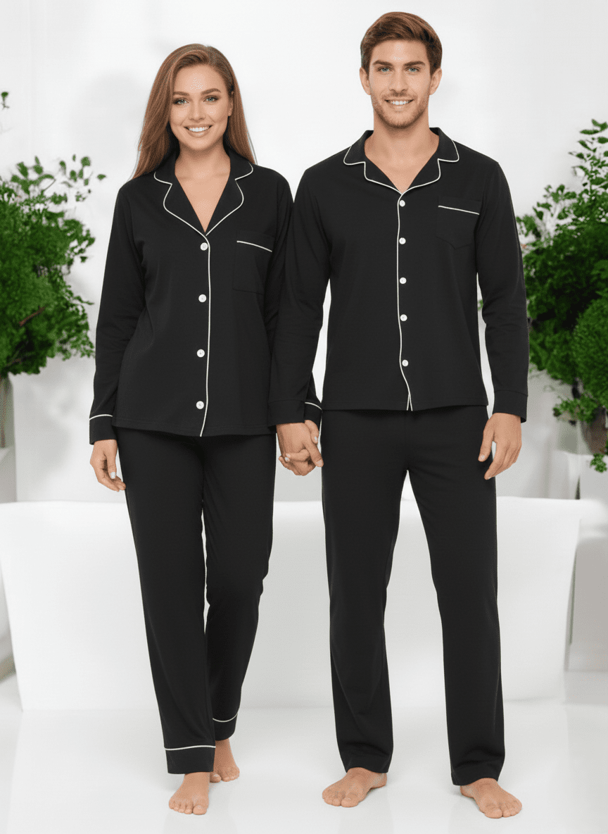 Soft Cozy Couple Nightsuit in Cotton - Bella Babe by SK