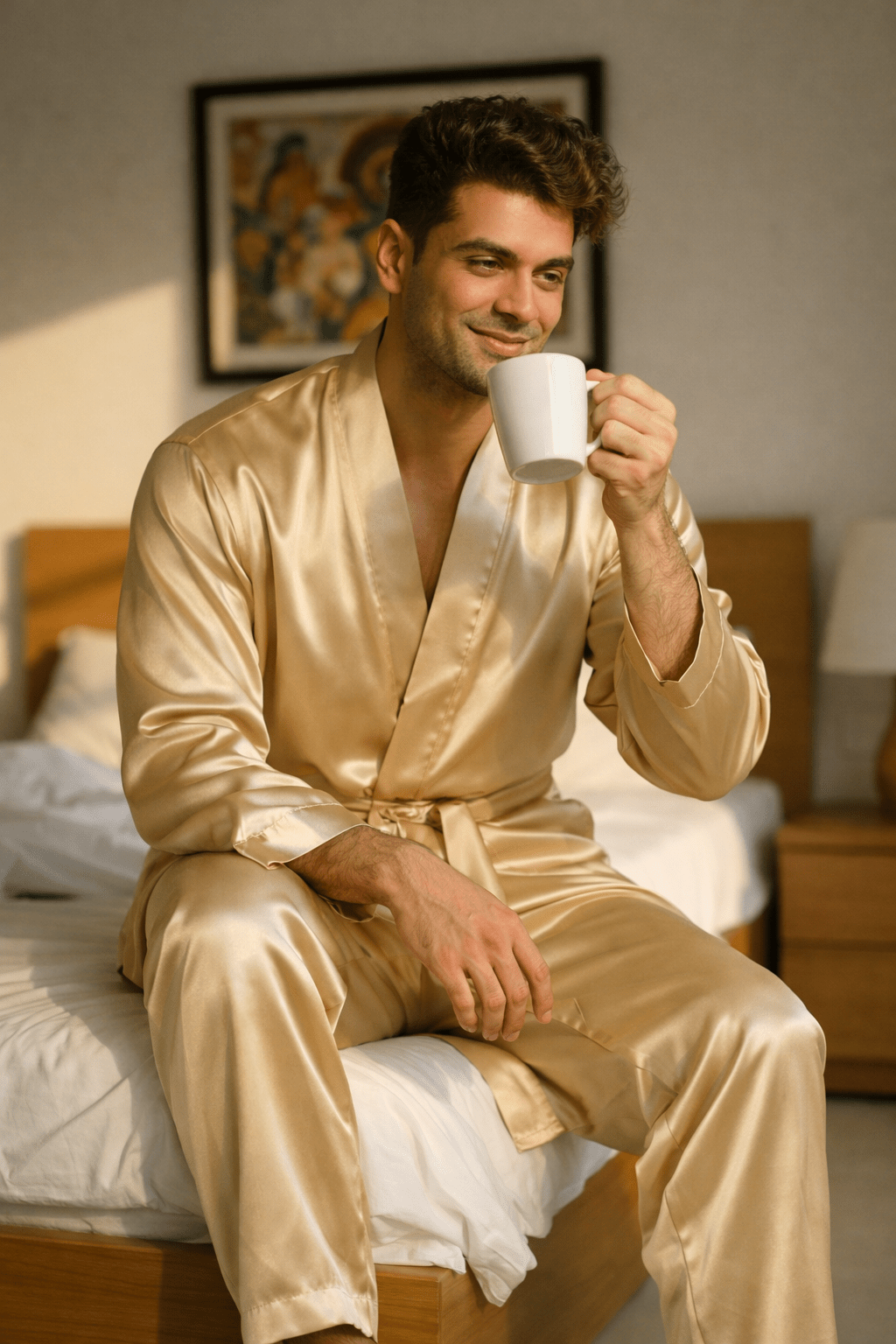 Solid Robe with Shorts/Pajamas - Bella Babe by SK