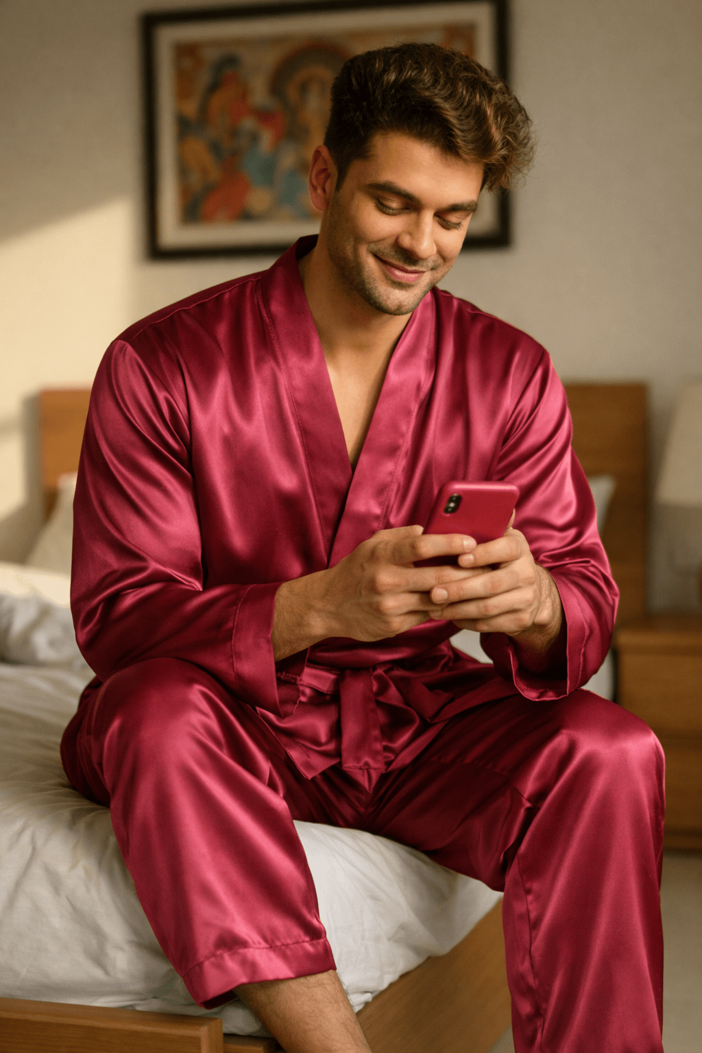 Solid Robe with Shorts/Pajamas - Bella Babe by SK