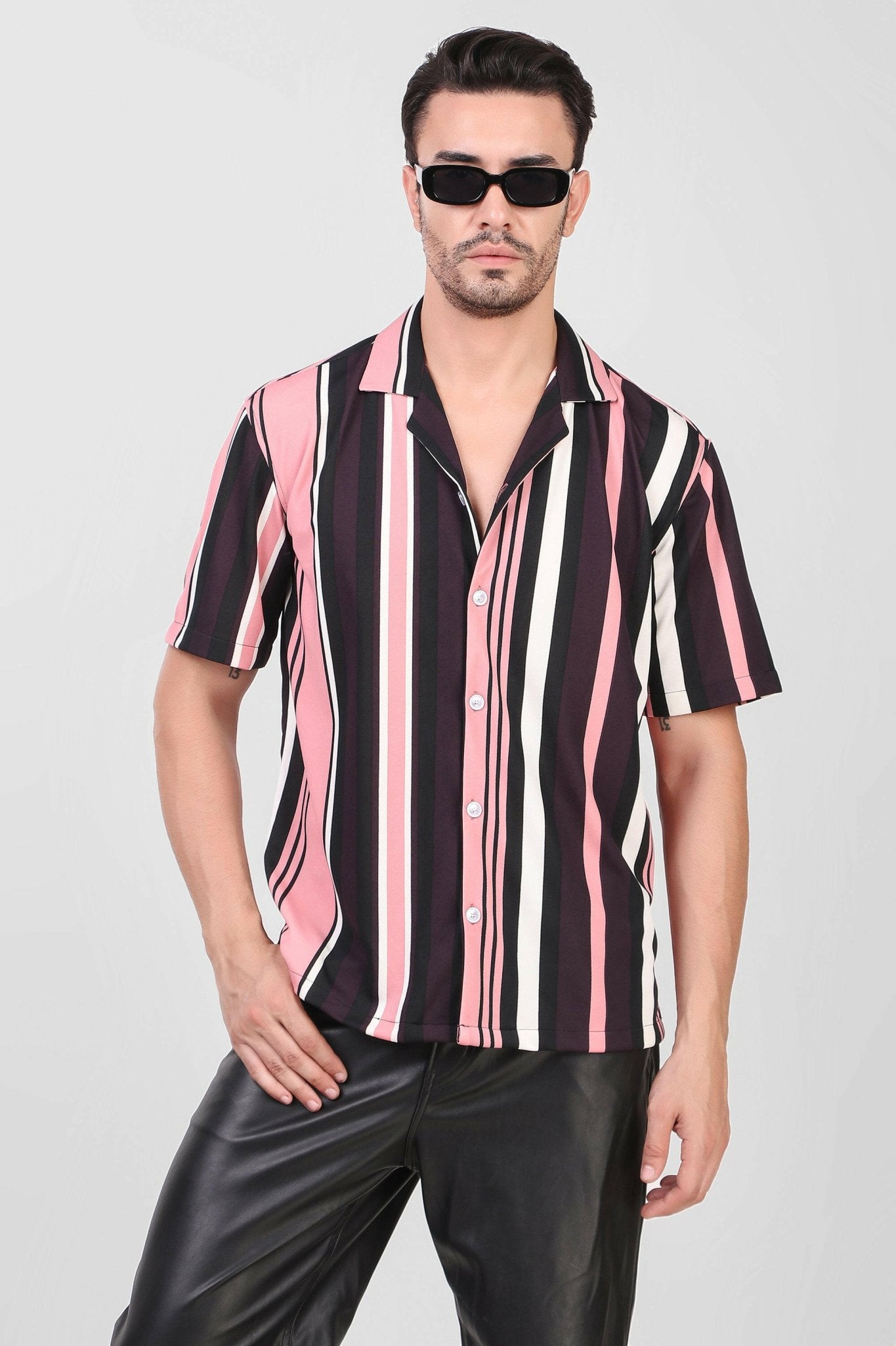 Striped Print Shirt - Bella Babe by SK