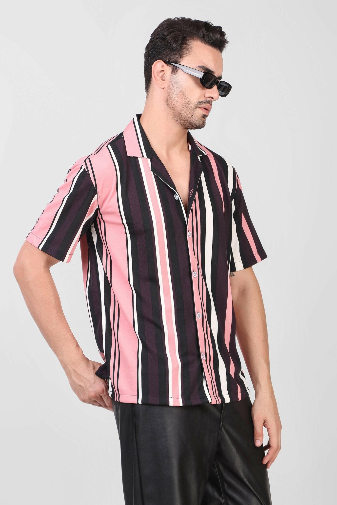 Striped Print Shirt - Bella Babe by SK