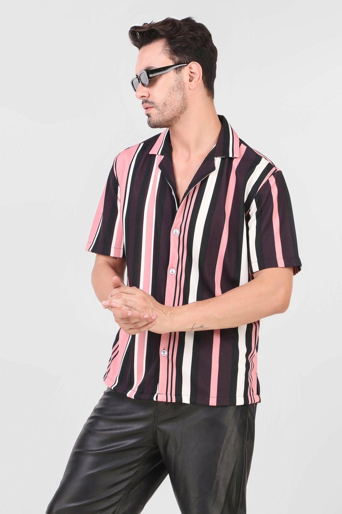 Striped Print Shirt - Bella Babe by SK