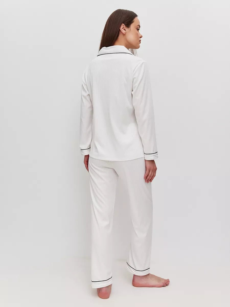 White Loungewear set in 100% Cotton - Bella Babe by SK