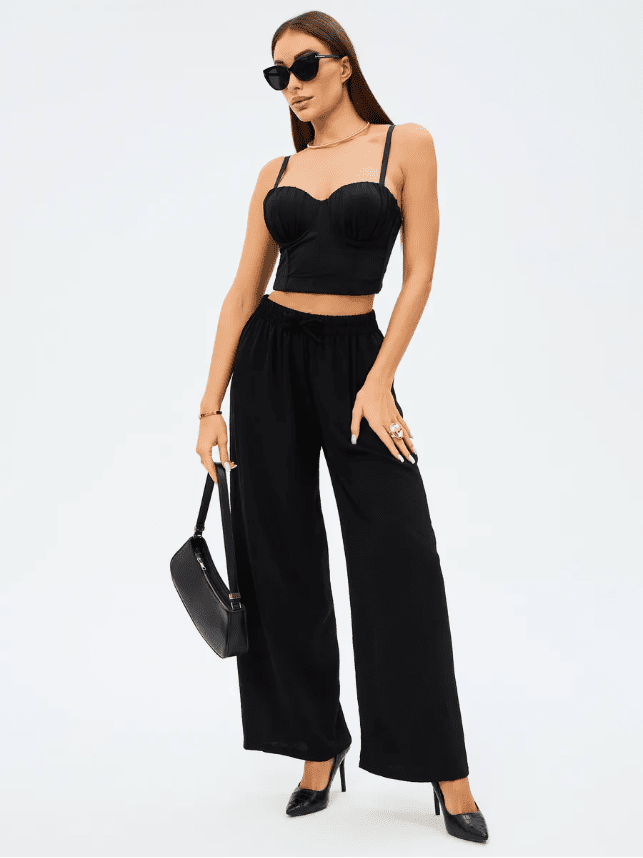 Women Cropped PJ Pants – Cozy Relaxed Fit | Multi - Occasion Wear, 4 - Way Stretch - Bella Babe by SK