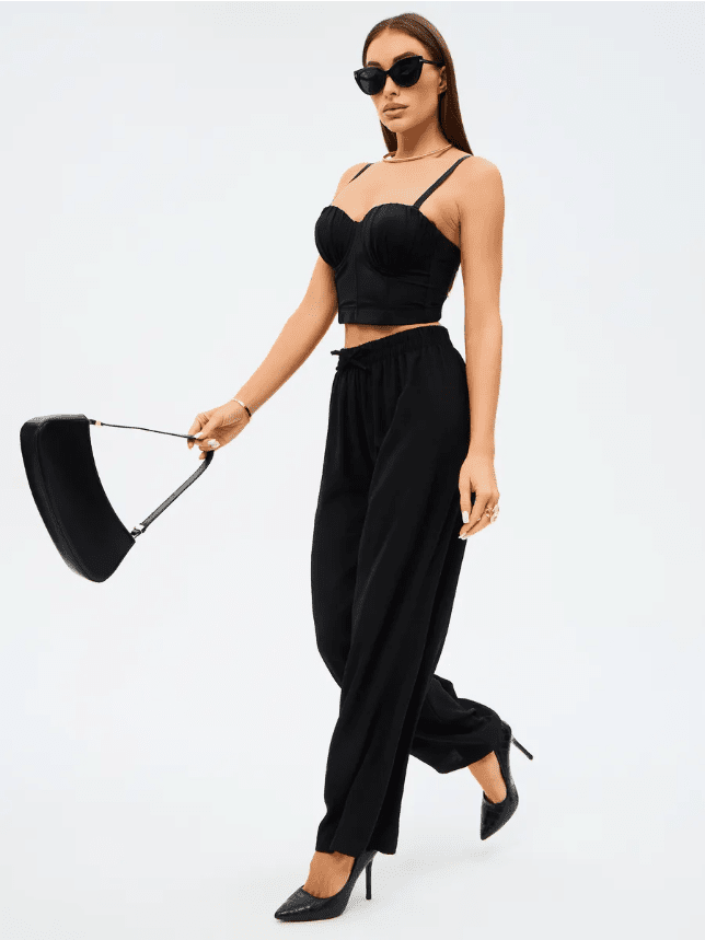 Women Cropped PJ Pants – Cozy Relaxed Fit | Multi - Occasion Wear, 4 - Way Stretch - Bella Babe by SK