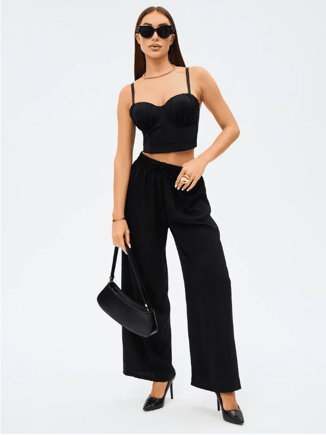 Women Cropped PJ Pants – Cozy Relaxed Fit | Multi - Occasion Wear, 4 - Way Stretch - Bella Babe by SK
