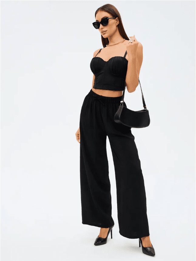 Women Cropped PJ Pants – Cozy Relaxed Fit | Multi - Occasion Wear, 4 - Way Stretch - Bella Babe by SK