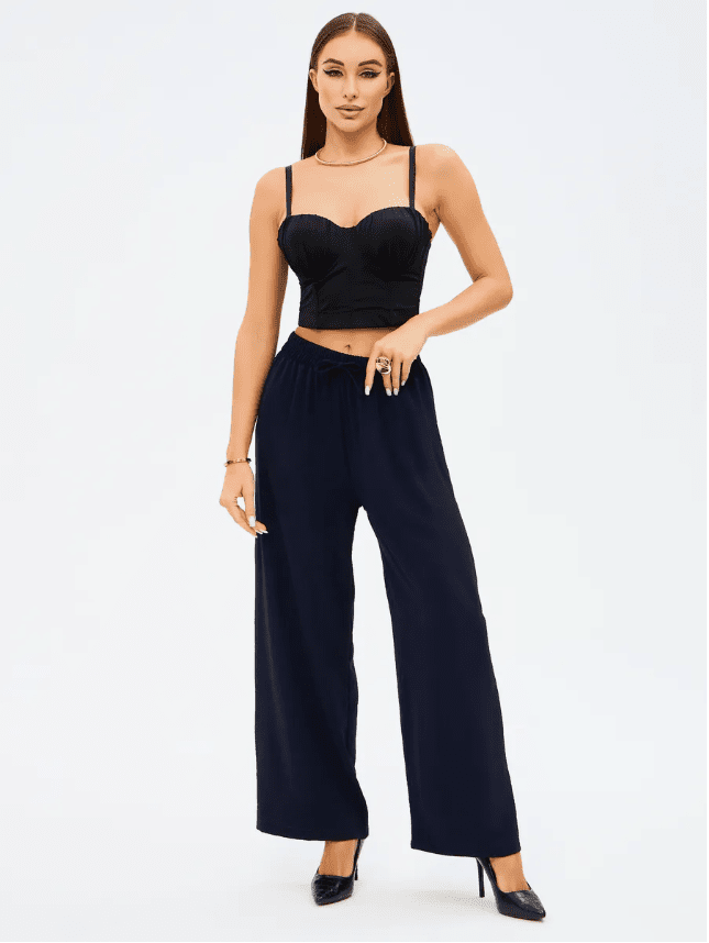 Women Cropped PJ Pants – Cozy Relaxed Fit | Multi - Occasion Wear, 4 - Way Stretch - Bella Babe by SK