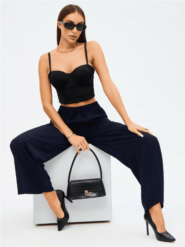 Women Cropped PJ Pants – Cozy Relaxed Fit | Multi - Occasion Wear, 4 - Way Stretch - Bella Babe by SK